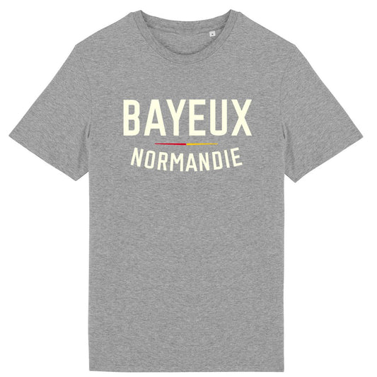 T-shirt gris manches courtes Bayeux Normandie