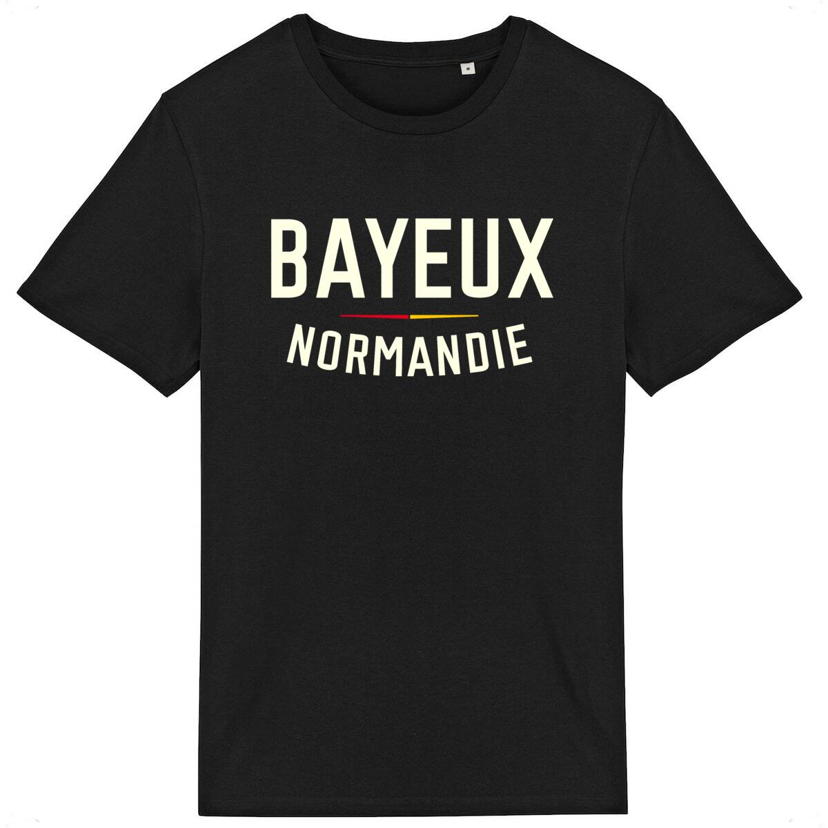 T-shirt noir manches courtes Bayeux Normandie