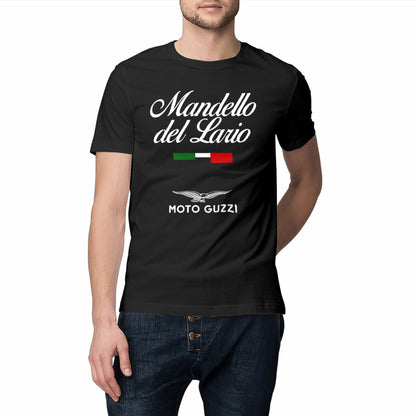 T-shirt noir Moto Guzzi Mandello del Lario