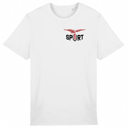 T-shirt blanc Moto Guzzi Sport face et dos