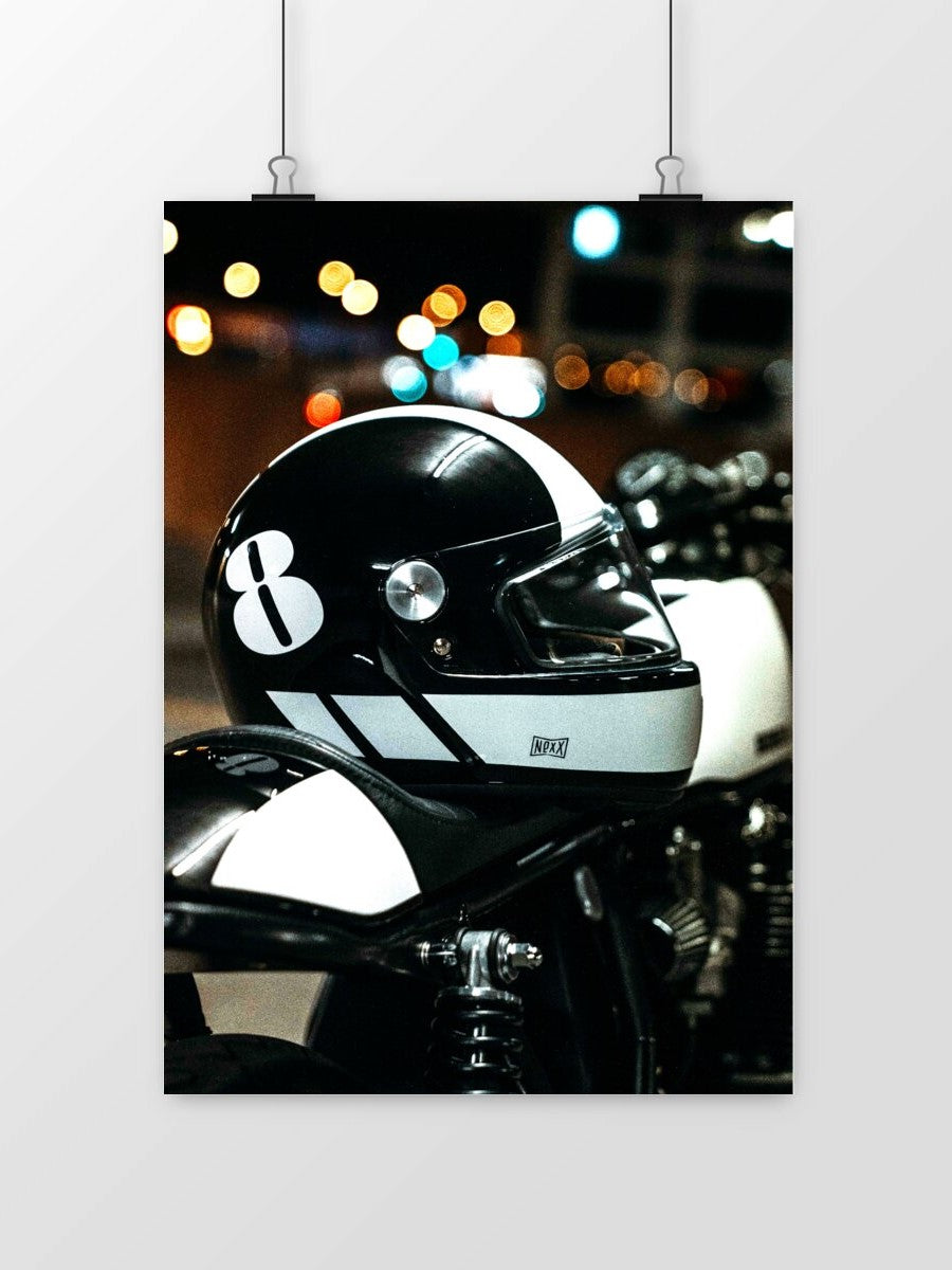 Motorcycle Poster Helmet #1