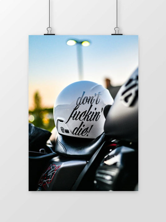 Motorcycle Poster Helmet #3