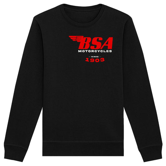 Sweat-shirt unisexe noir - BSA Motorcycles since 1903