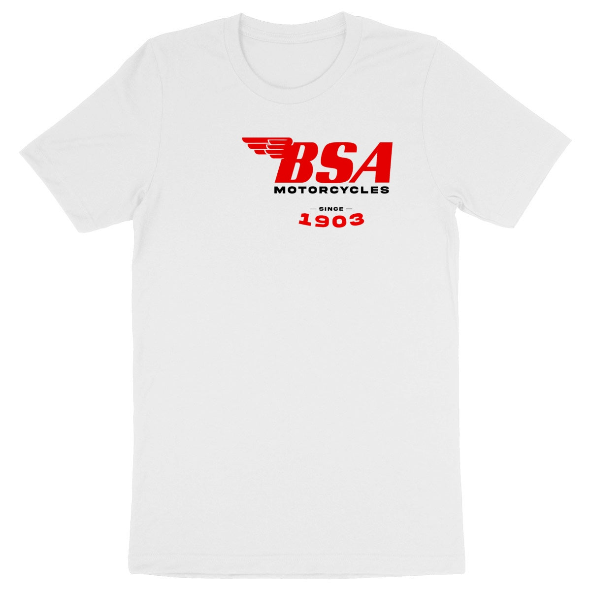 T-shirt unisexe blanc - BSA Motorcycles since 1903