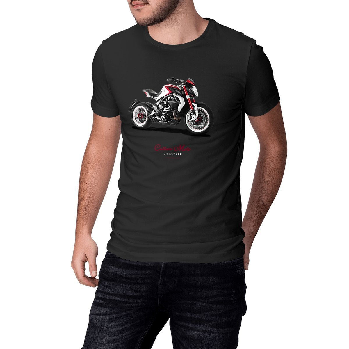 Culture Moto Lifestyle • T-shirt noir homme et femme