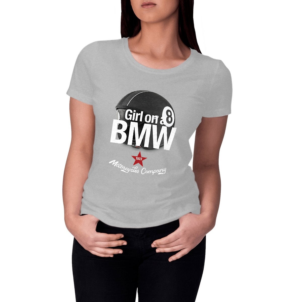 T-shirt femme Premium • Girl on a BMW