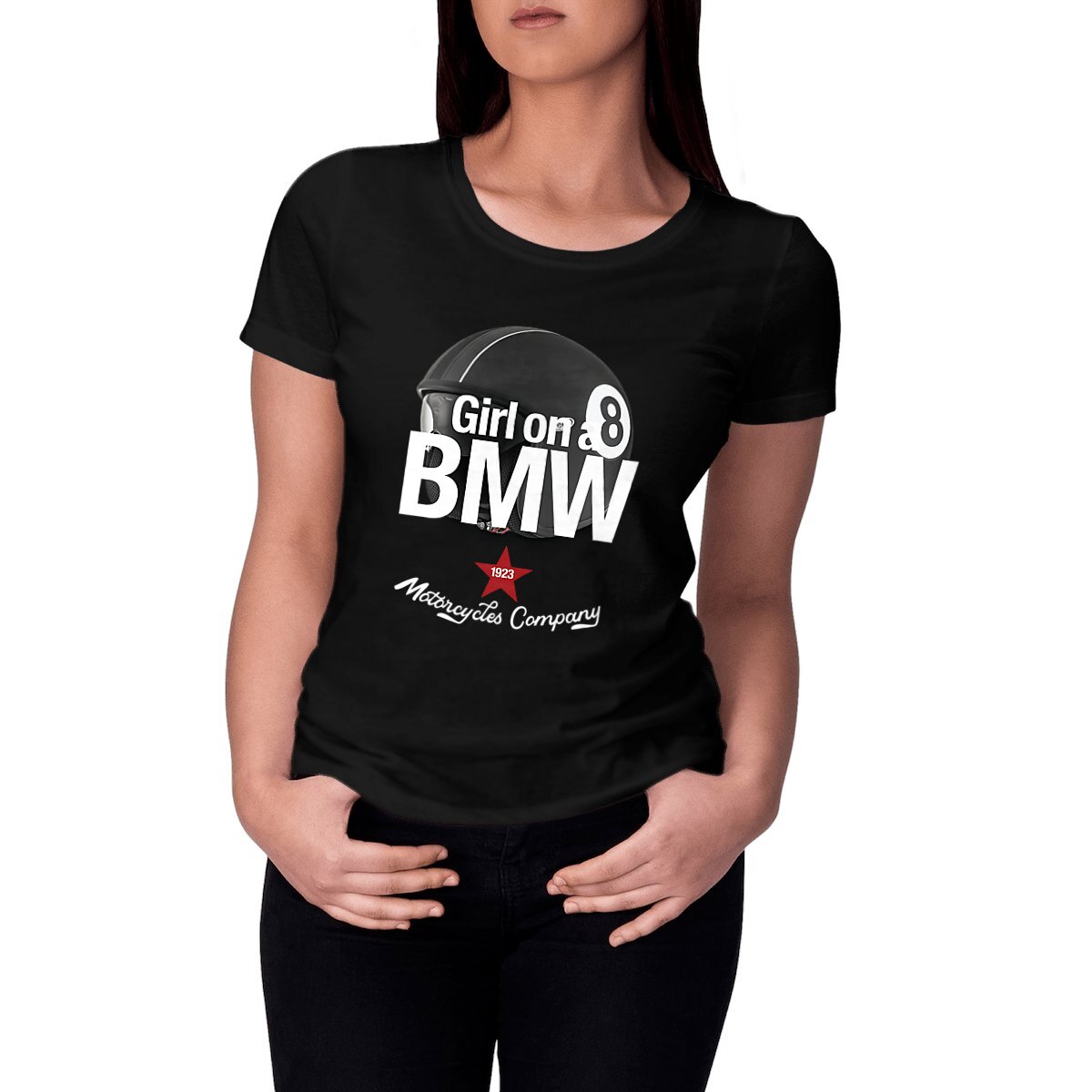 T-shirt femme Premium • Girl on a BMW