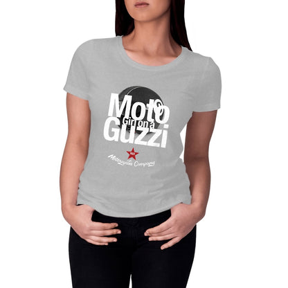 T-shirt femme Premium • Girl on a Moto Guzzi