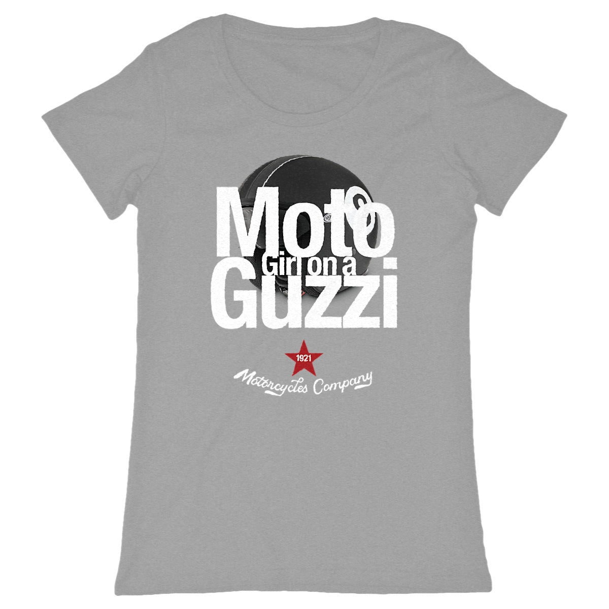 T-shirt femme Premium • Girl on a Moto Guzzi