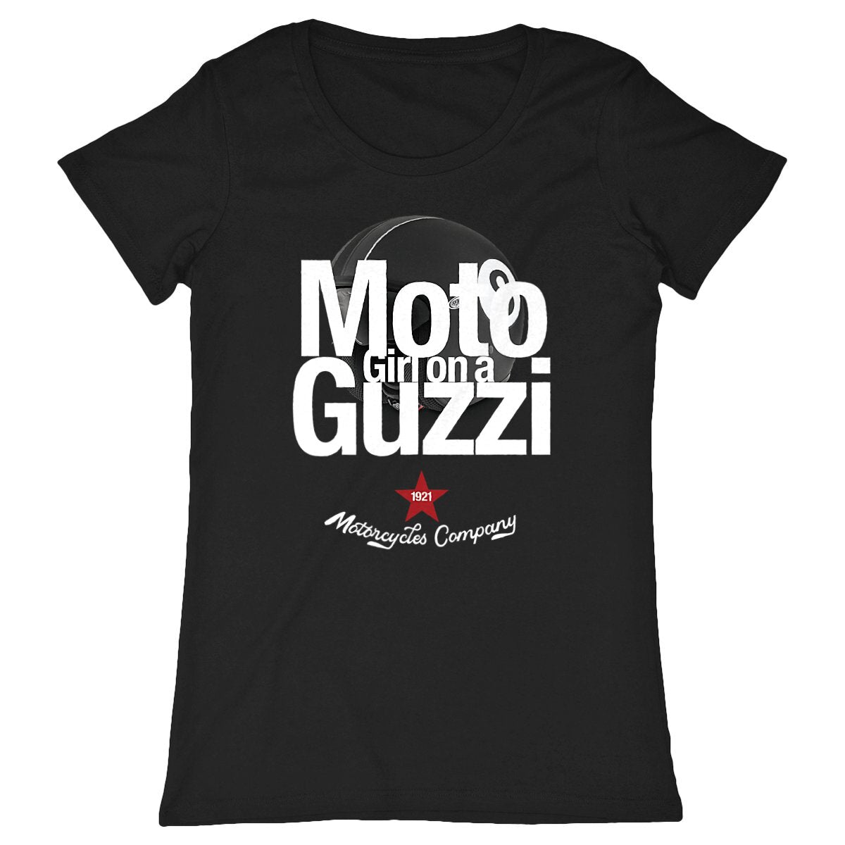 T-shirt femme Premium • Girl on a Moto Guzzi