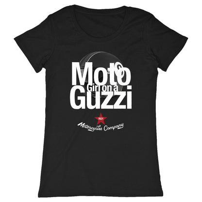 T-shirt femme Premium • Girl on a Moto Guzzi