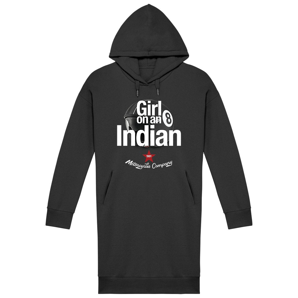 Robe Sweat-shirt Premium • Girl on an Indian Motorcycle