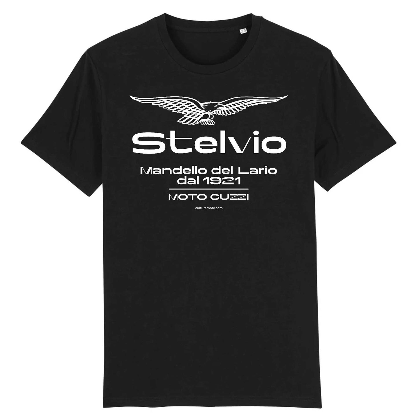 Culture Moto - T-shirt unisexe 100% coton biologique - Moto Guzzi Stelvio