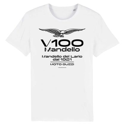 Culture Moto - T-shirt unisexe 100% coton biologique - Moto Guzzi V100 Mandello del Lario