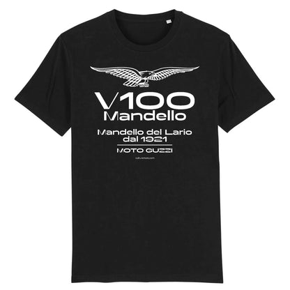 Culture Moto - T-shirt unisexe 100% coton biologique - Moto Guzzi V100 Mandello del Lario